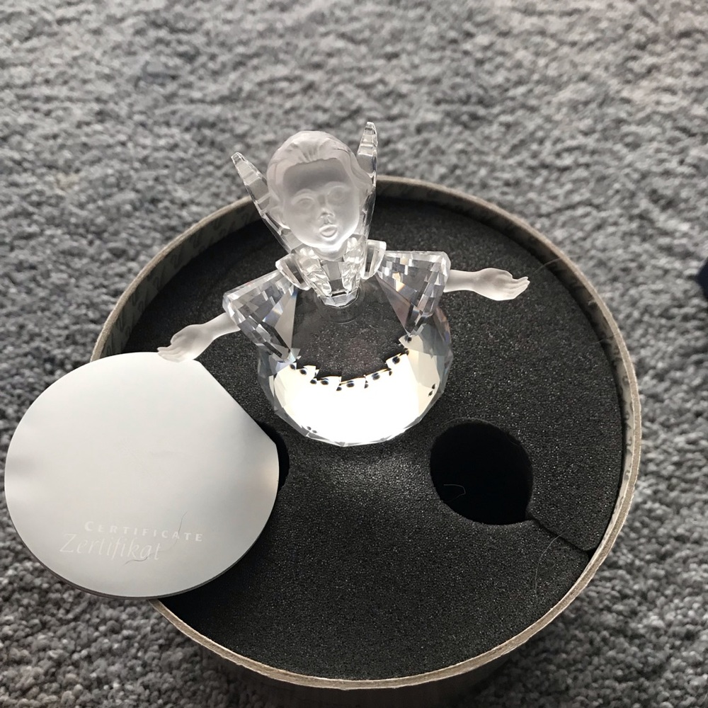 Larger size Swarovski crystal angel figurine